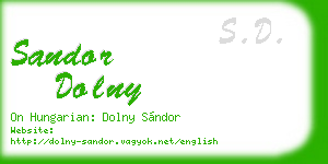 sandor dolny business card
